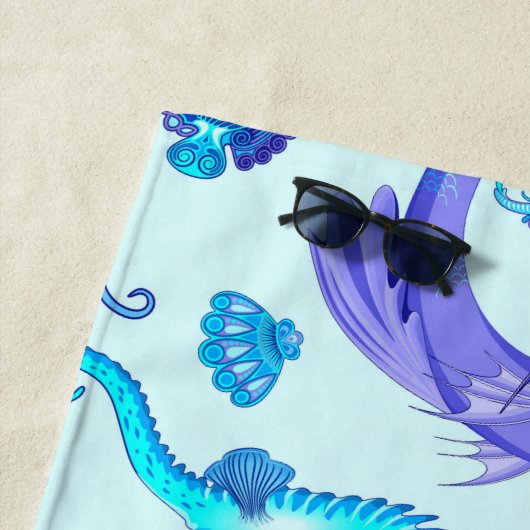 Mystic Mermaid Fairy Lila Creature Keramik Tile Strandtuch (Beispiel)