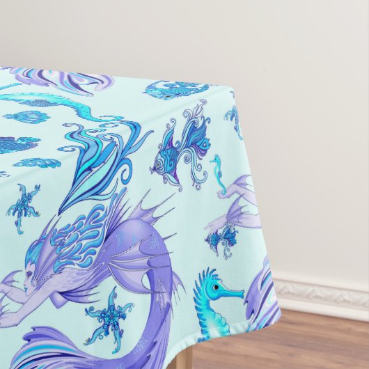 Mystic Mermaid Fairy Lila Creature Keramik Tile Tischdecke (Beispiel)