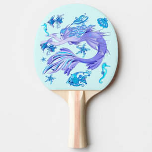 Mystic Mermaid Fairy Lila Creature Keramik Tile Tischtennis Schläger