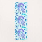 Mystic Mermaid Fairy Lila Creature Keramik Tile Yogamatte (Vorderseite)