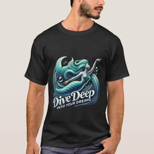 Mystic Mermaid: Tauchen Sie ein in Träume und Fant T-Shirt (Vorderseite)