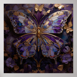 Mystic Metamorphosis - 3D Butterfly Moderne Kunst Poster