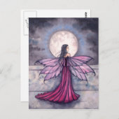 Mystic Midnight Fairy Postcard Postkarte (Vorne/Hinten)
