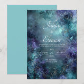 Mystic Midnight Garden Wedding Einladung (Vorne/Hinten)