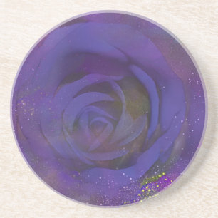 Mystic Midnight Rose Sandstone Untersetzer