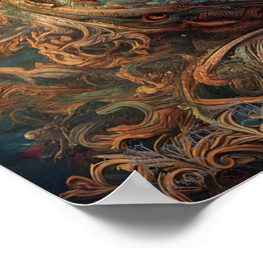 Mystic Moment AI Fantasy Digital Art Print Poster (Ecke)