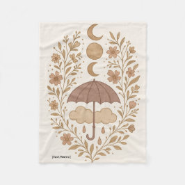 Mystic Moon Boho Rain Blanket | Add Text/Name Fleecedecke