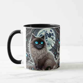 Mystic Moon Cat - Enchanted Black Cat mug Tasse