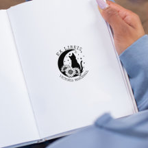 Mystic Moon Cat mit Sonnenblumen, Ex Libris Buch