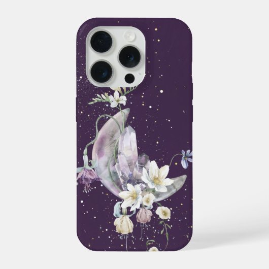 Mystic Moon Crystal Floral Phone Case iPhone Hülle (Rückseite)