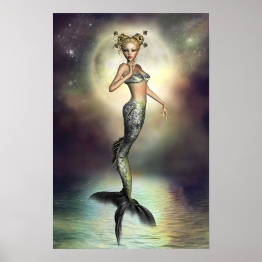 Mystic Moon Mermaid Poster (Vorne)