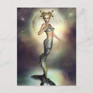 Mystic Moon Mermaid Postkarte