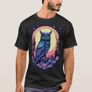 Mystic Moon Owl Thirt Bezaubernd Nocturnal Style T-Shirt