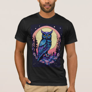 Mystic Moon Owl Thirt Bezaubernd Nocturnal Style T-Shirt