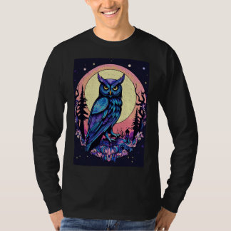 Mystic Moon Owl Thirt Bezaubernd Nocturnal Style T-Shirt