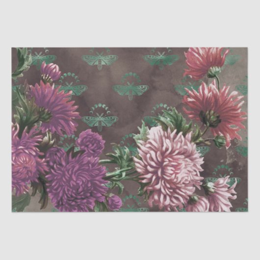 Mystic Moon Phases Moth Seidenpapier (Vorderseite)