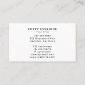 Mystic Moon Stars Astrologie Yoga Visitenkarte (Rückseite)