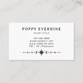 Mystic Moon Stars Business Card Visitenkarte (Vorderseite)