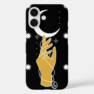 Mystic Moon Touch - Celestis Hand & Crescent Moon iPhone 16 Hülle