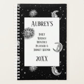 Mystic Moon und Sun Daily Budget Planer (Vorderseite)