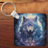 Mystic Moon Wolf Guardian Schlüsselanhänger (Vorderseite)