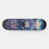 Mystic Moon Wolf Guardian Skateboard (Horizontal)