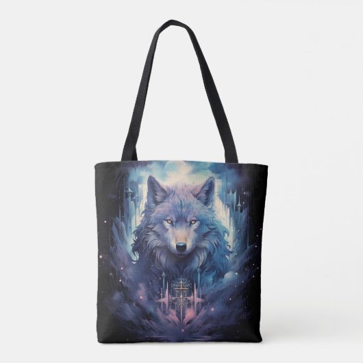 Mystic Moon Wolf Guardian Tasche (Rückseite)