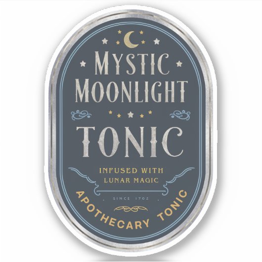 Mystic Moonlight Tonic Label Aufkleber (Vorderseite)