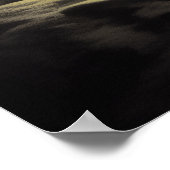 Mystic Moonlit Höhle - Monochrome Glow Poster (Ecke)