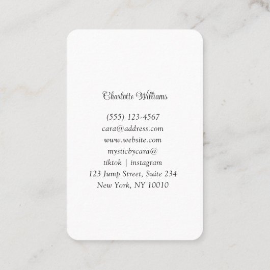 Mystic Moonlit Woman Visitenkarte (Rückseite)