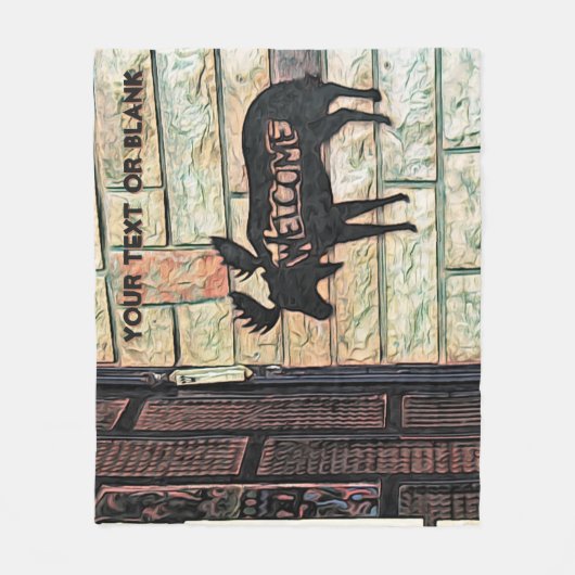 Mystic Moose Fleecedecke (Vorderseite)