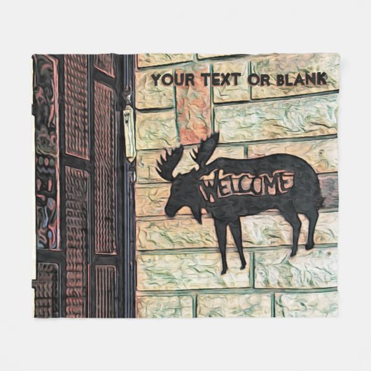 Mystic Moose Fleecedecke (Vorderseite (Horizontal))