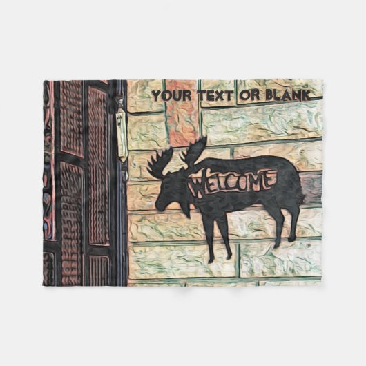 Mystic Moose Fleecedecke (Vorderseite (Horizontal))