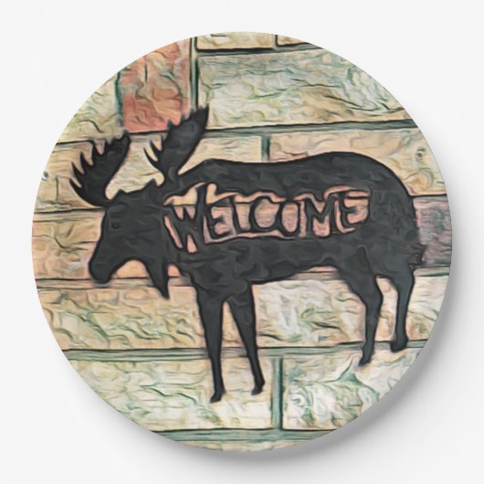 Mystic Moose Pappteller (Vorderseite)