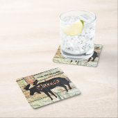 Mystic Moose Rechteckiger Pappuntersetzer (Vor Ort)