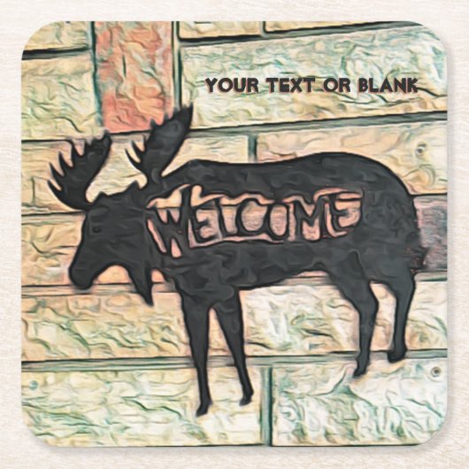 Mystic Moose Rechteckiger Pappuntersetzer (Vorderseite)