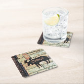 Mystic Moose Rechteckiger Pappuntersetzer (Vor Ort)