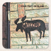 Mystic Moose Rechteckiger Pappuntersetzer (Vorderseite)