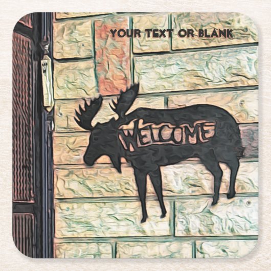 Mystic Moose Rechteckiger Pappuntersetzer (Vorderseite)