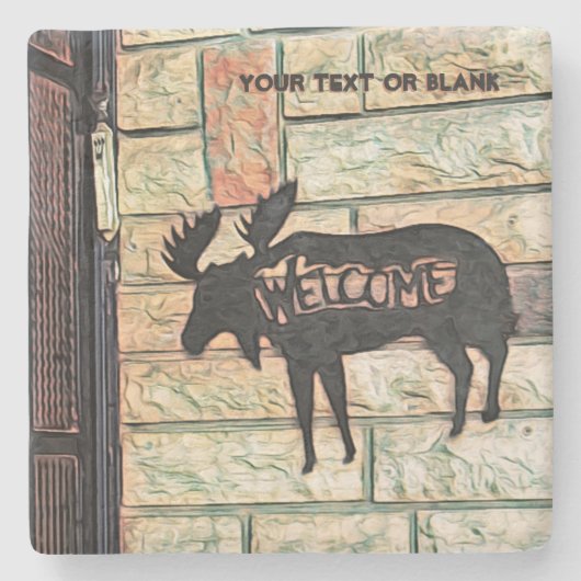 Mystic Moose Steinuntersetzer (Vorderseite)