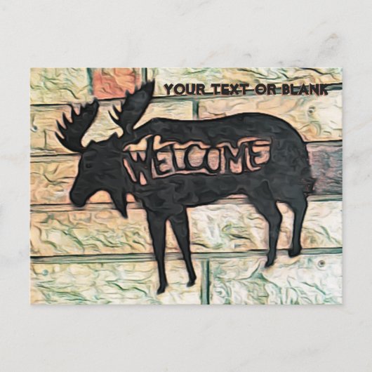 Mystic Moose - Tzfat Feiertagspostkarte (Vorderseite)