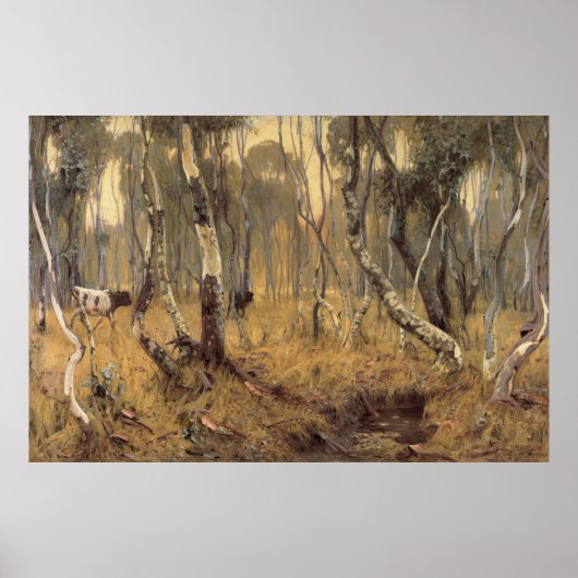 Mystic Morn Hans Heysen 1904 Südaustralien Poster (Vorne)