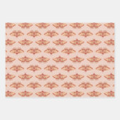 Mystic Moth Pattern auf Blush Pink Wrap Geschenkpapier Set (Vorderseite 2)