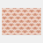 Mystic Moth Pattern auf Blush Pink Wrap Geschenkpapier Set (Vorderseite)