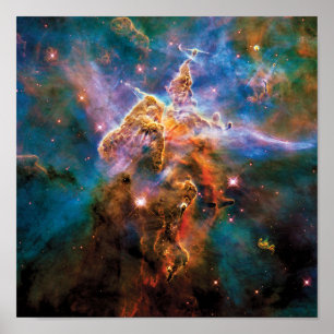 Mystic Mountain Carina Nebula Hubble Space Foto Poster