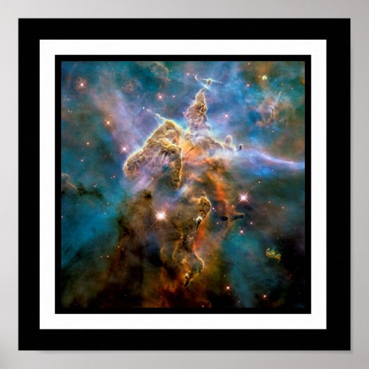 Mystic Mountain Carina Nebula Hubble Space Foto Poster (Vorne)