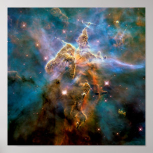Mystic Mountain Carina Nebula Hubble Space Foto Poster