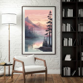 Mystic Mountain Lake at Dawn Poster