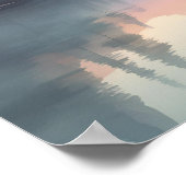 Mystic Mountain Lake at Dawn Poster (Ecke)