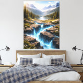 Mystic Mountain Valley – Fantasy Nature Landscape Leinwanddruck (Insitu (Schlafzimmer))
